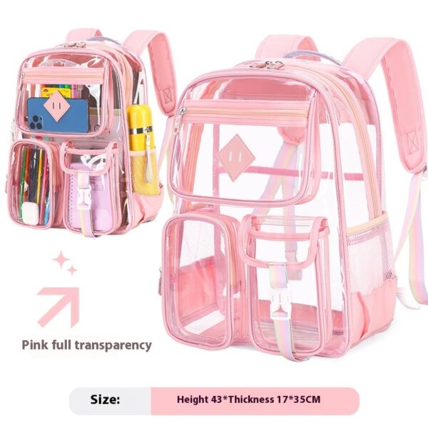 Transparent Bag Waterproof Primary School Student Schoolbag For Junior High School Grade - Image 10