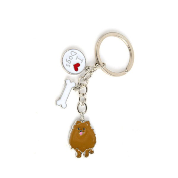 Pet Dog Car Key Ring Creative Metal Keychains - Image 4