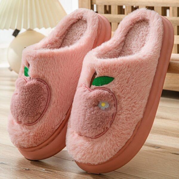 Cotton Slippers Women's Indoor Home Plush Warm Slippers - Image 2