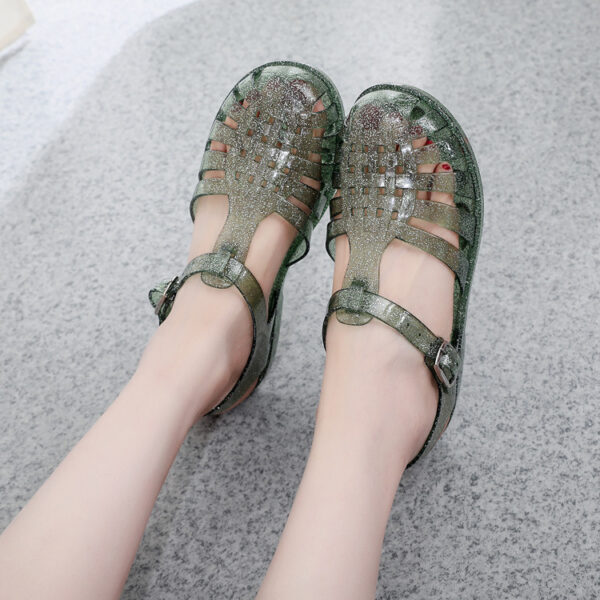 Crystal Gel Shoes Hollow Sandals For Women - Image 9