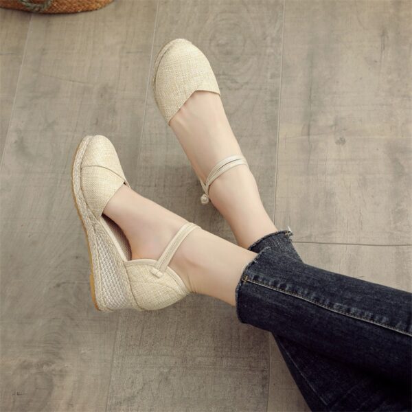 Wedge Sandals Women's Ankle-strap Buckle High Heel - Image 7