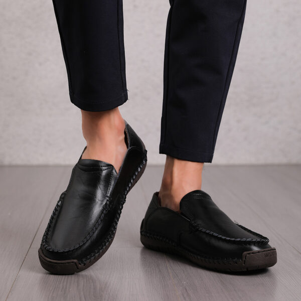 Loafers Men's Lightweight Non-slip Leather Shoes Slip-on - Image 5