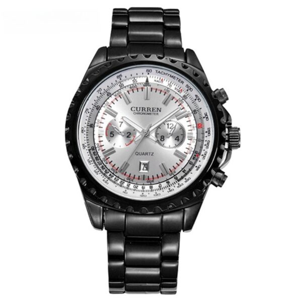 Men's Casual Quartz Movement Steel Band Wrist Business Watch - Image 2