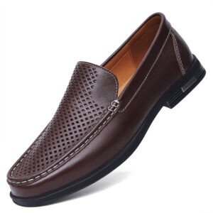 Breathable One Foot Leather Shoes With Leather Covers