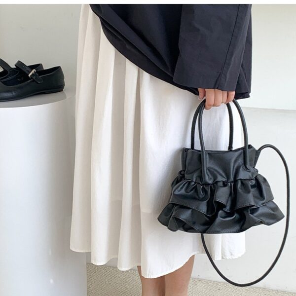 Ruffled Portable Simplicity Commute Leisure Shoulder Bag - Image 3