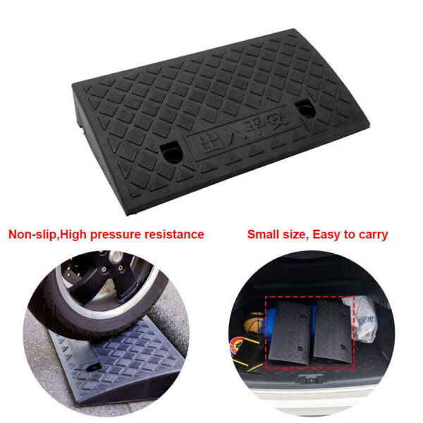 Vehicle Slope Ramp Universal Heavy Duty Rubber Kerb Ramps Car Bikes Threshold - Image 9