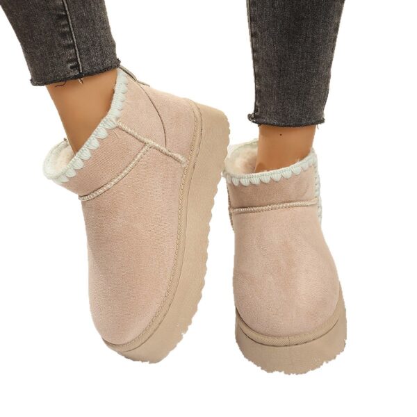 Snow Boots For Women Short Tube Velvet Insulated Cotton-padded Shoes - Image 5