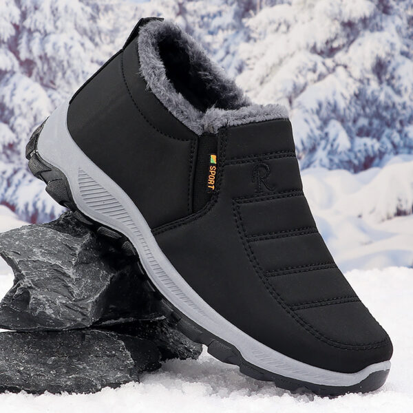 Cotton-padded Shoes Men's Fleece-lined Thick Leisure Warm Snow Boots - Image 4