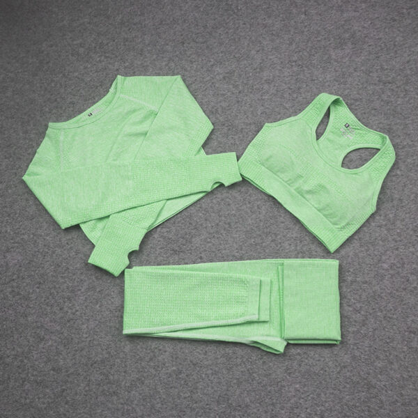 Seamless Yoga Wear Sports Suit Outdoor Fitness Vest Quick Dry Tight Sportswear Yoga Pants Women - Image 9