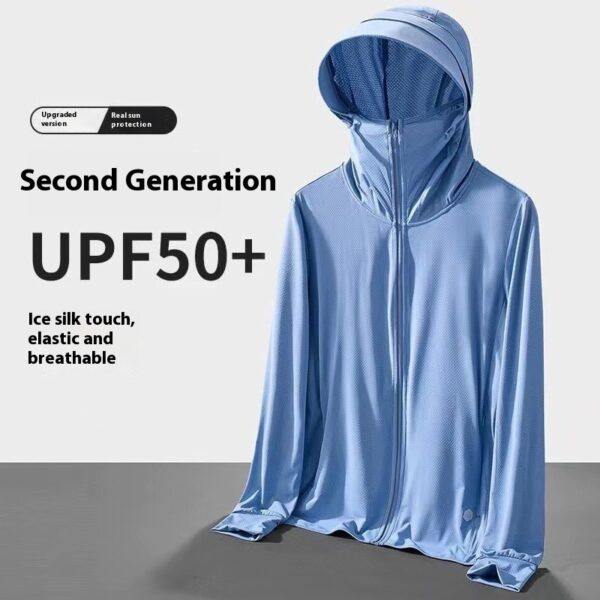 Ice Silk Sun Protection Clothing Men's UV Protection Fishing Jacket - Image 3
