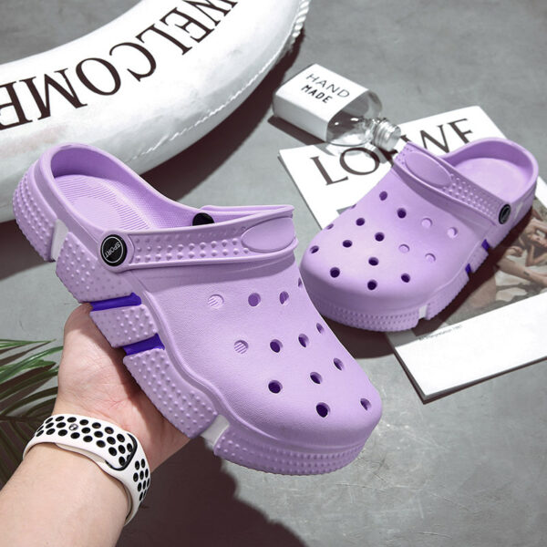 Trendy Non-slip Soft Bottom Hollow-out Closed Toe Sandals - Image 3