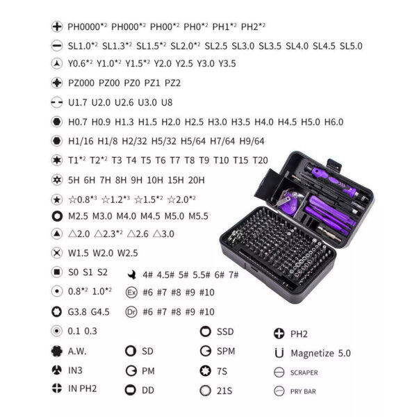 170 In 1 Precision Screwdriver Set Repair Tool Kit For Laptop Computer PC Phone - Image 10