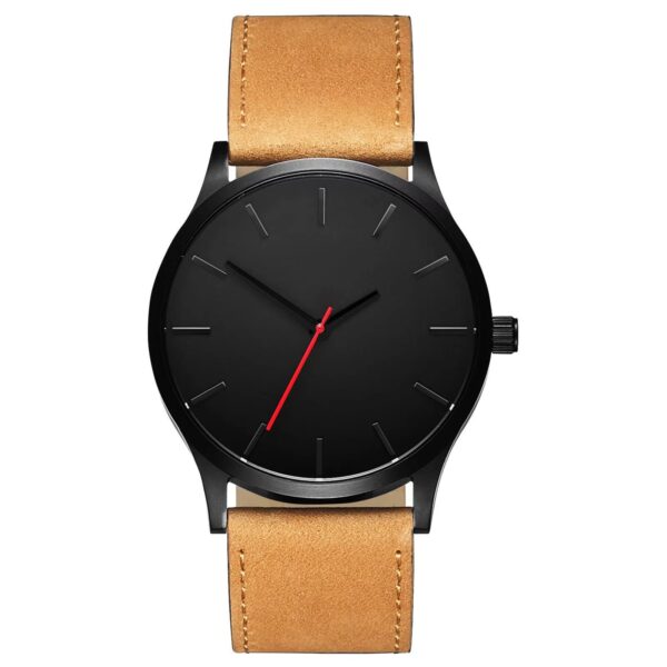 Large Dial Men's Casual Simple Scale Frosted Belt Quartz Watch Crown Bracelet - Image 10