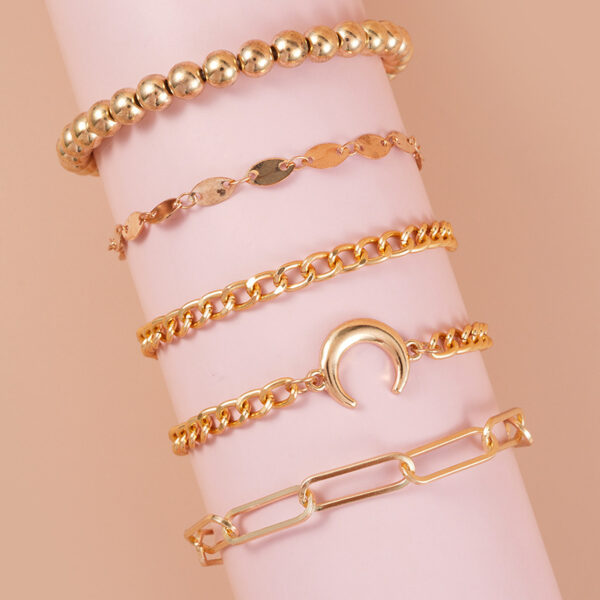 Alloy Chain Bracelet 5-piece Set - Image 3