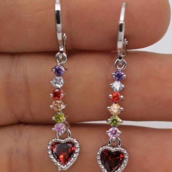 Women's Heart-shaped Fashion Colorful Earrings - Image 3