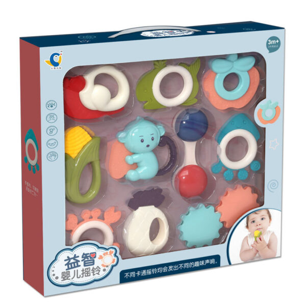 Baby Rattle 10 Piece Set, Hand Rattle Gift Box Set - Image 3