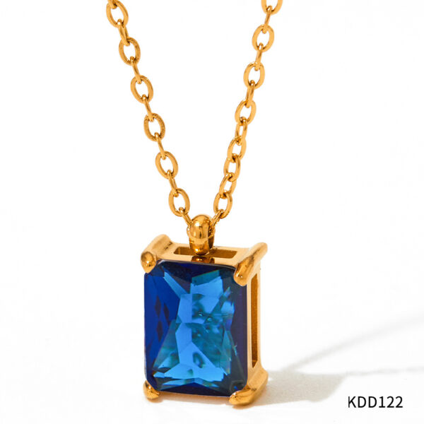 Necklace Stainless Steel Girl Zircon Female - Image 2