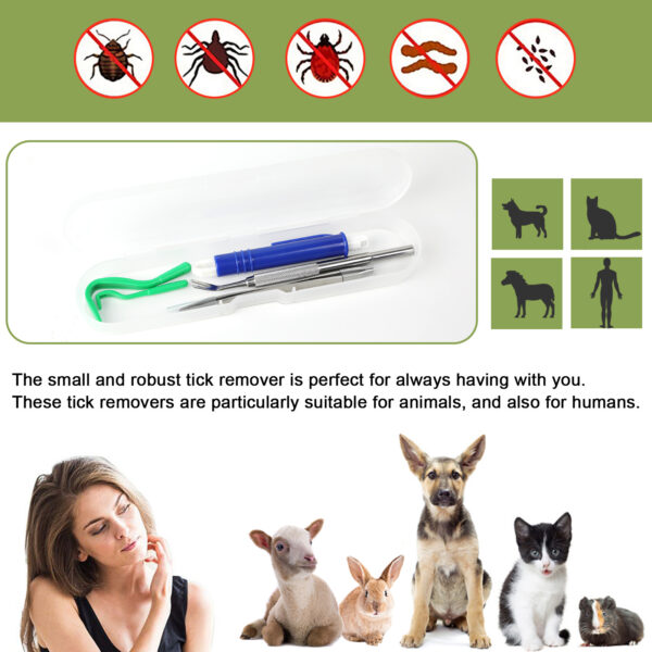 Tick Remover Tool For Dogs - Painlessly Tick Remover For Humans And Cats Pets, 3 Pcs - Image 3