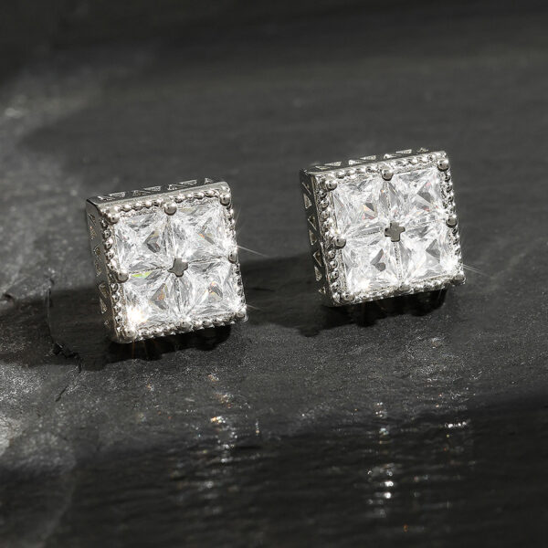 European And American Fashion Cool Square Earrings - Image 4
