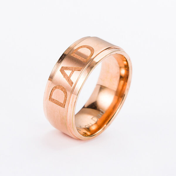 Monogram ring titanium steel ring - Image 4