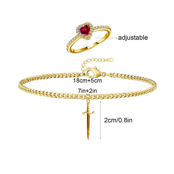 Stainless Steel Dagger Bracelet Couple Suit - Image 9