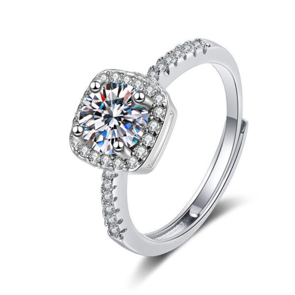 Female Ring Imitation Moissan Diamond Ring Female - Image 7