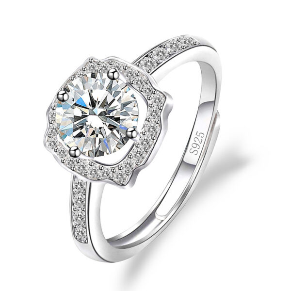 Female Ring Imitation Moissan Diamond Ring Female - Image 5