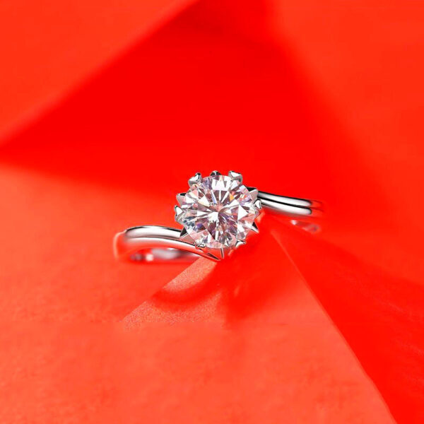 Female Ring Imitation Moissan Diamond Ring Female - Image 2