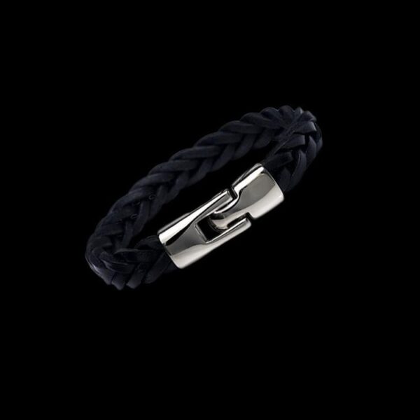 Leather alloy vintage hand-woven bracelet - Image 3