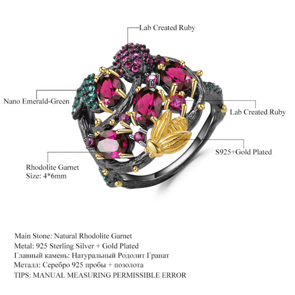 Secret Garden Designer Model Gemstone Ring - Image 8