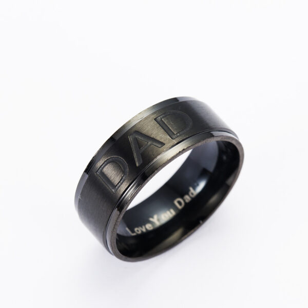 Monogram ring titanium steel ring - Image 6