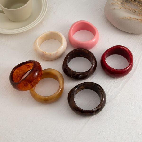 European And American Exaggerated Ins Style Translucent Color Wide Bracelet - Image 8