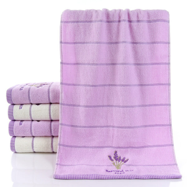 Pure Cotton 32 Strand Embroidered Face Washing Towel - Image 5