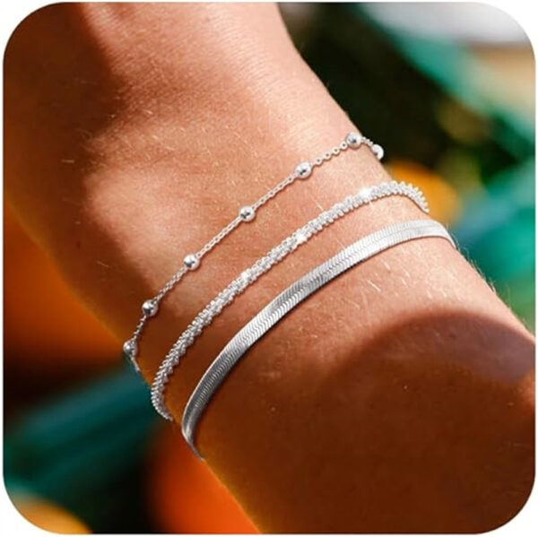 Exquisite Twist Bracelet Stainless Steel Layered Wear Snake Bones Chain - Image 3
