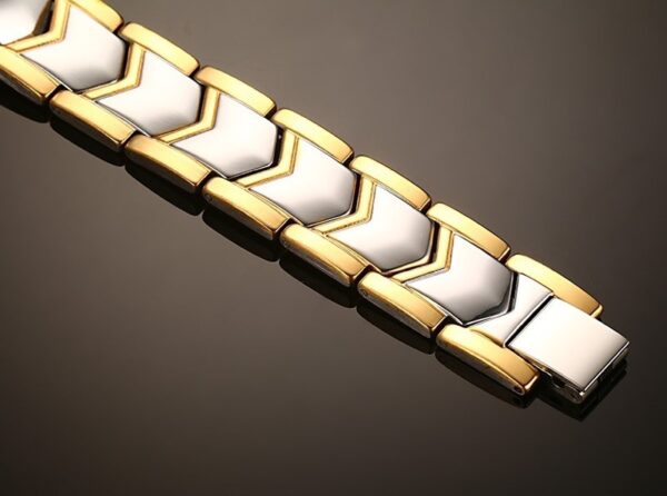 Gold double row magnet bracelet - Image 2