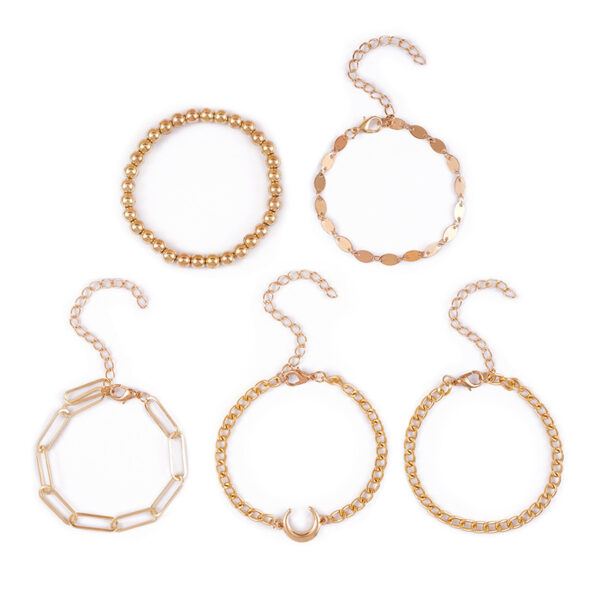 Alloy Chain Bracelet 5-piece Set - Image 5