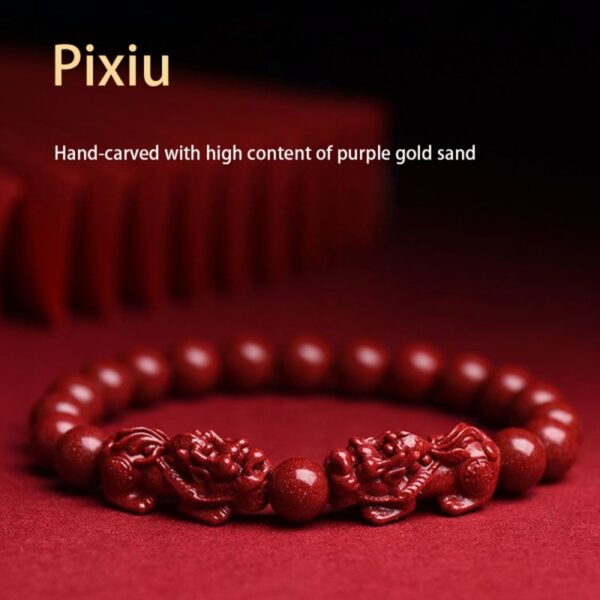 Cinnabar Double Pixiu Bracelet - Image 3