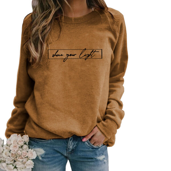 Women's Printed Casual Loose Sweatshirt Shirt - Image 4