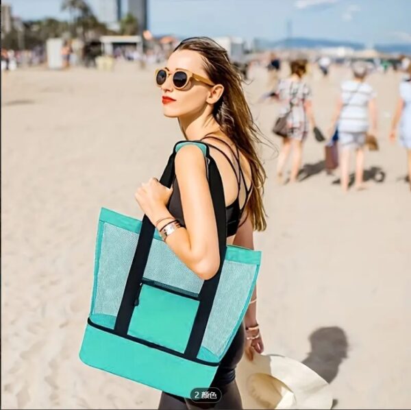 Waterproof Beach Bag With Cooler Compartment - Beach Bags Waterproof Sandproof For Women, Pool Bag & Beach Tote Bag - Image 4