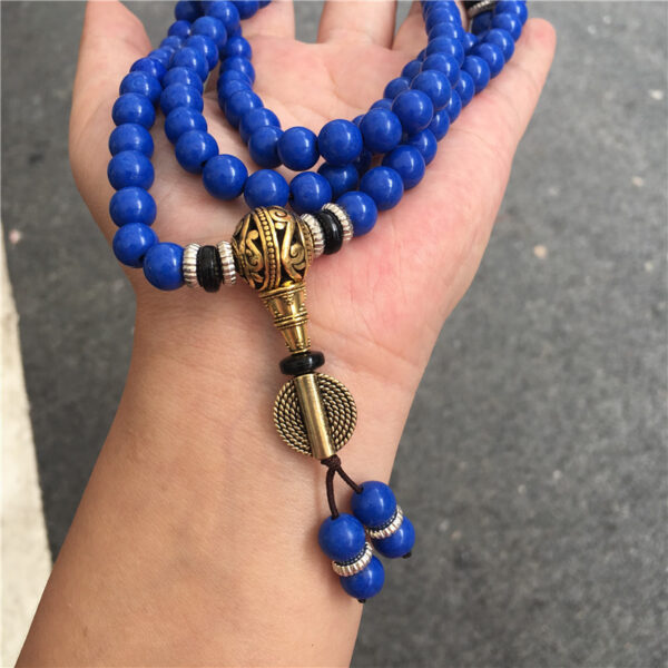 Lapis Lazuli Multi-circle With Tibet Beads 108 Bracelets - Image 6
