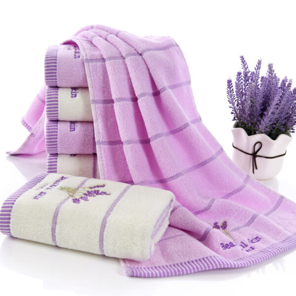 Pure Cotton 32 Strand Embroidered Face Washing Towel - Image 7