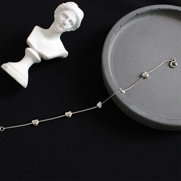 925 Sterling Silver Creative Glossy More Than Heart Bracelet - Image 2