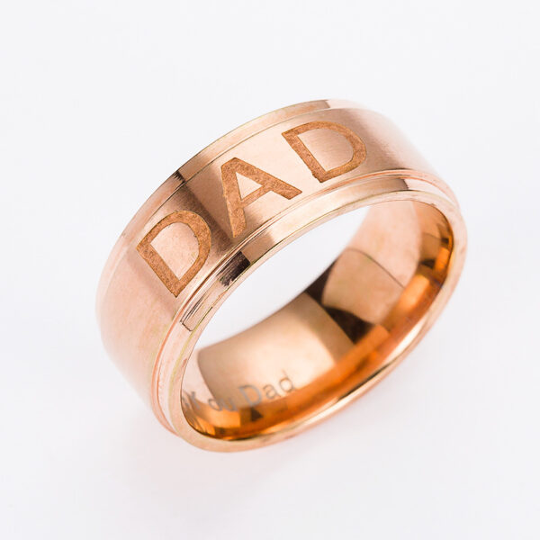 Monogram ring titanium steel ring - Image 7