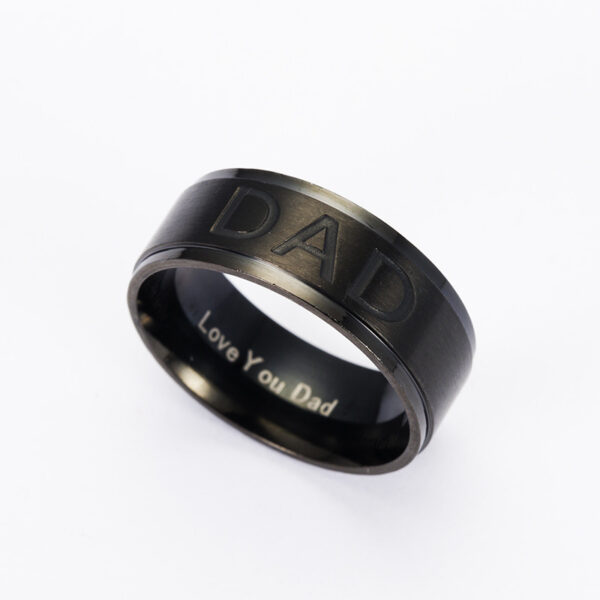Monogram ring titanium steel ring - Image 2