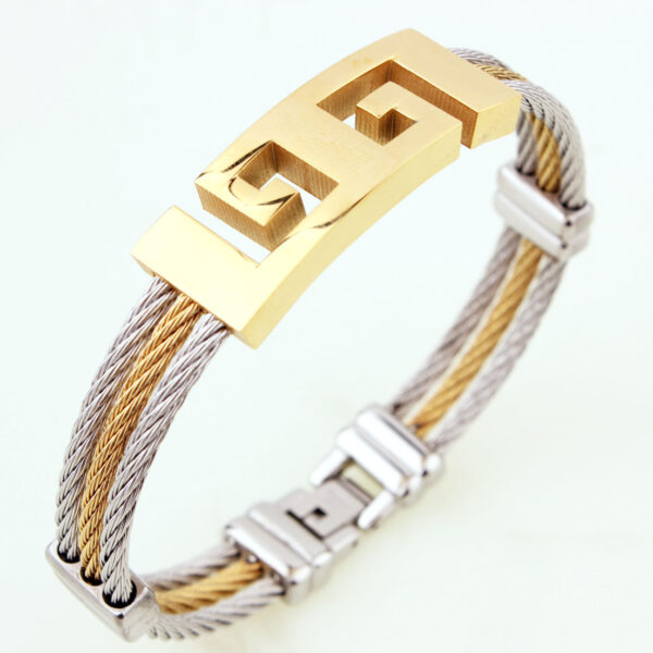 Three-ring wire braided hemp rope bracelet - Image 7