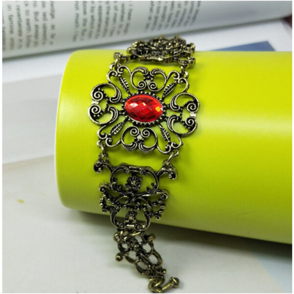 Retro Alloy Inlaid Jewel Rhinestone Elegant Graceful Bracelet - Image 4