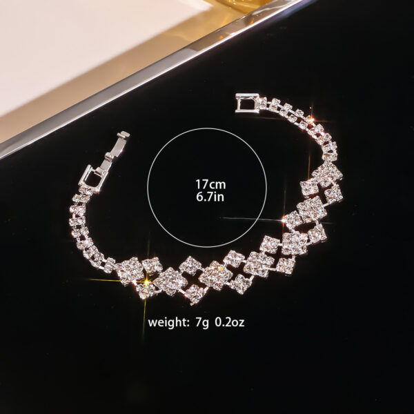 Tian Zi Rhinestone Bracelet Ring Formal Dress Accessories Women - Image 4