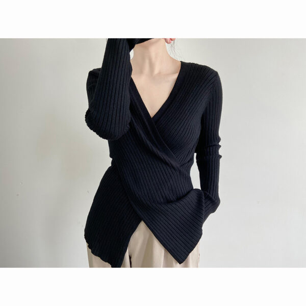 Women's Spring And Autumn Design Sweater Base Ride Top - Image 5