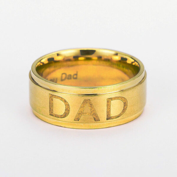 Monogram ring titanium steel ring - Image 3