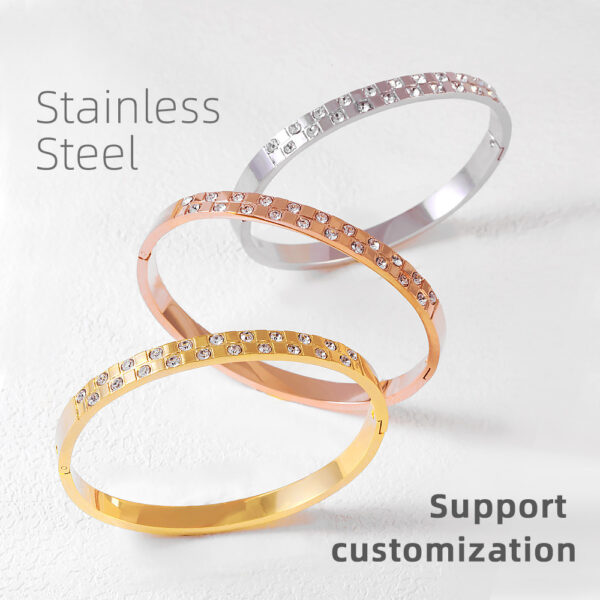 Non-fading Ornament Women's Electroplated Gold Titanium Steel Bracelet